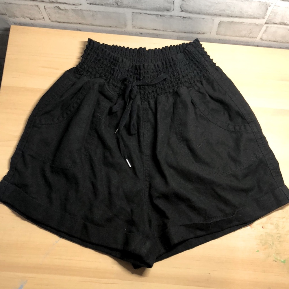 Forever 21 Black Paper Bag Shorts